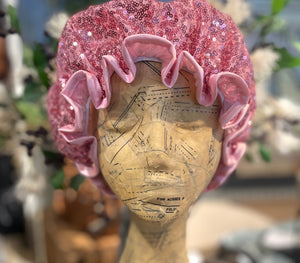 Rose Sequined Shower Cap