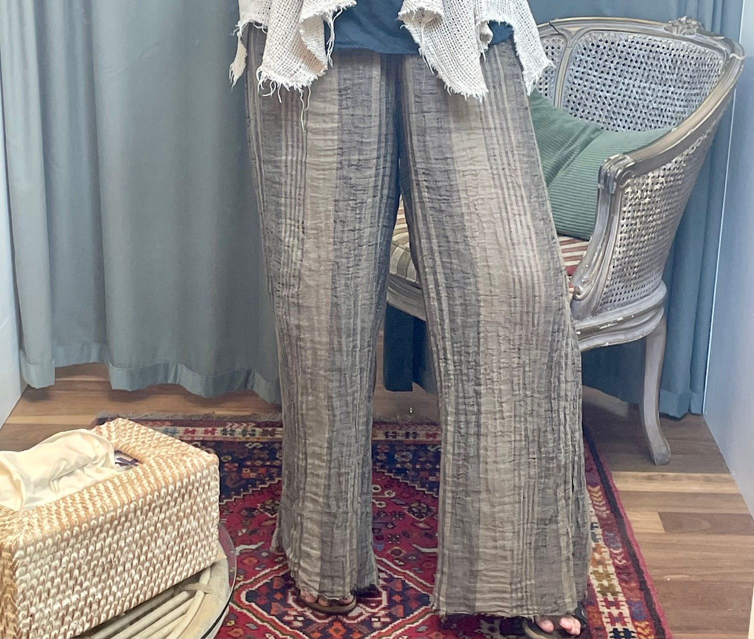 La Bottega Di Brunella - Pantalone Rock - Fossil.   On Sale