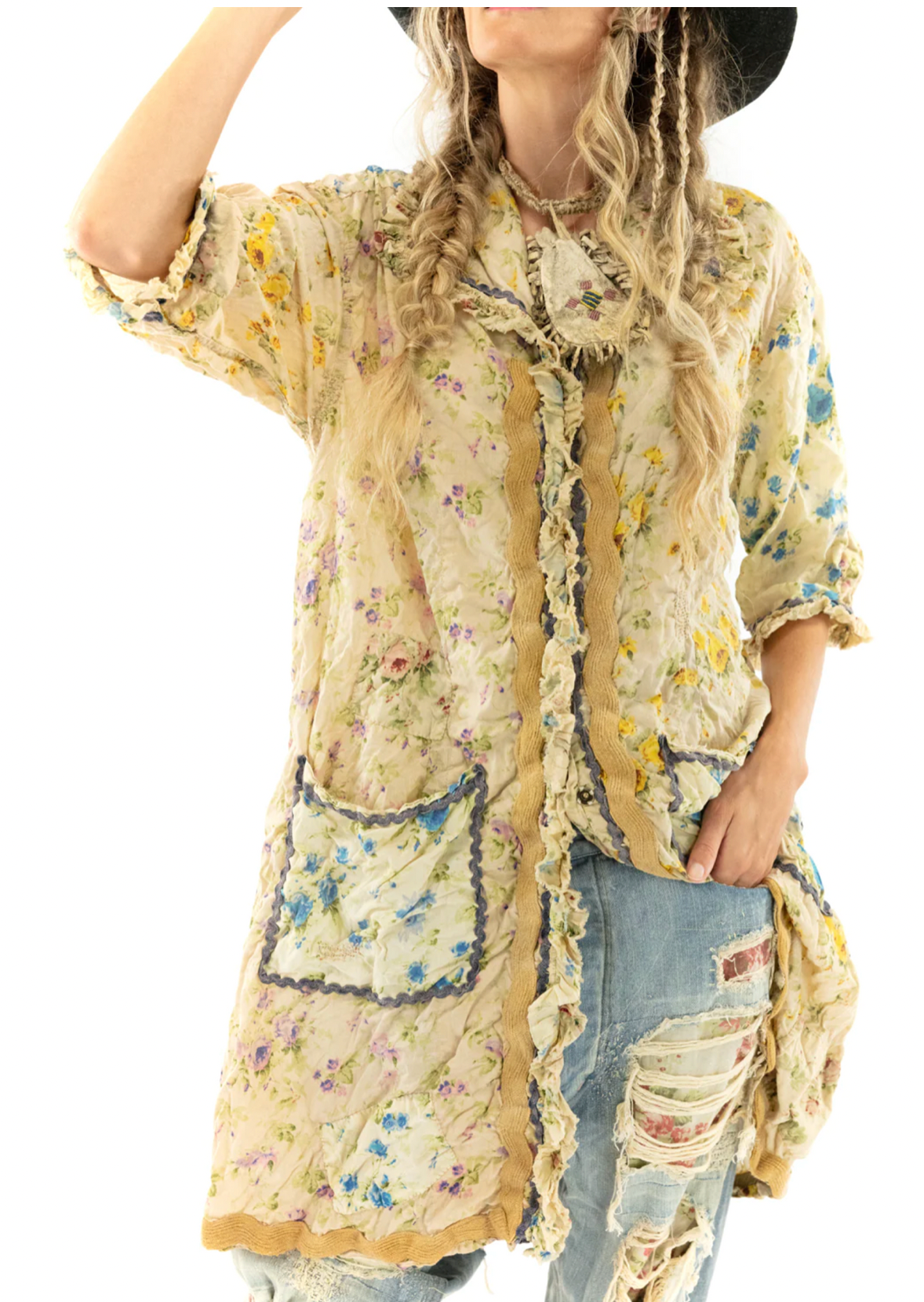 Magnolia Pearl .... Floral Sipsey Smock Dress