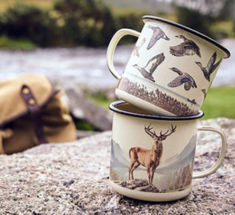 Enamel Camping Mug Flying Ducks