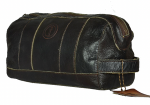 leather toiletries bag