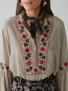 Maison Hotel  Tina Blouse in Wallflower Stripes