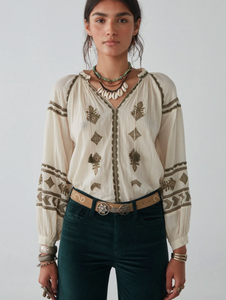 Maison Hotel  Audrey Blouse Celo Finito - On Sale