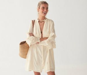 Maison Hotel  Lutetia Dress - Menorca Ecru.  On Sale