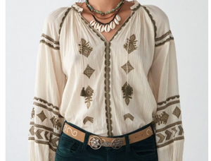 Maison Hotel  Audrey Blouse Celo Finito - On Sale
