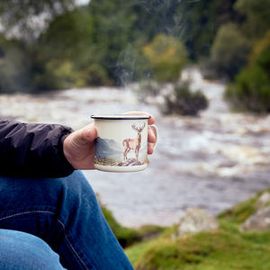 Enamel Camping Mug Wild Deer