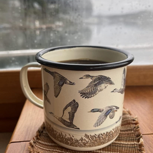 Enamel Camping Mug Flying Ducks