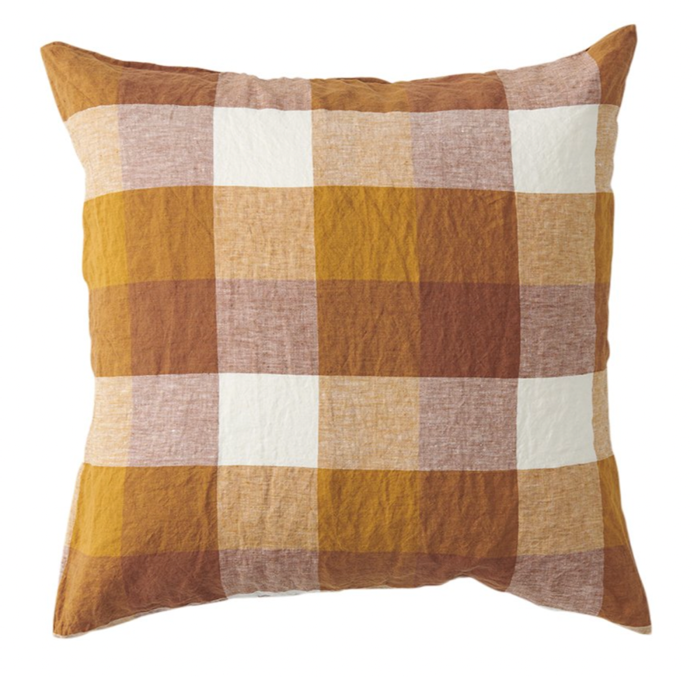 Society of Wanderers ~ Biscuit check cushion cover