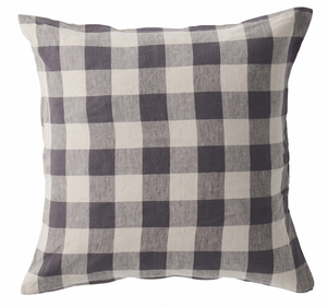 Society of Wanderers ~ Licorice check cushion cover