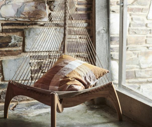 Society of Wanderers ~ Biscuit check cushion cover